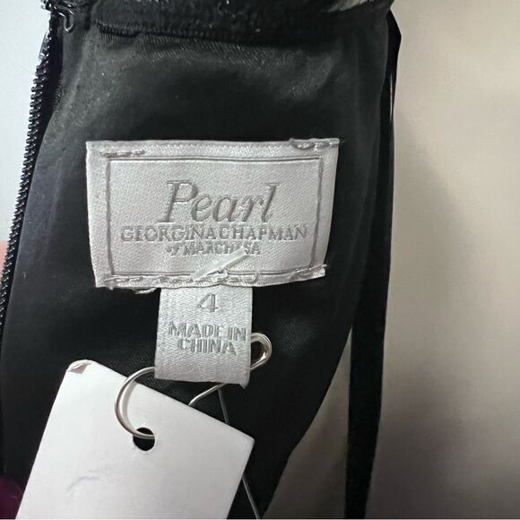 Pearl by Georgina Chapman Black Lace/Beaded Dress Size 4 NWT! - Picture 5 of 9